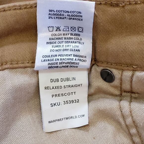 NWT Warp + Weft DUb Dublin Relaxed Straight Jeans Size 32x32 - Picture 9 of 9